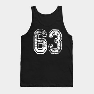 Number 63 Grungy in white Tank Top